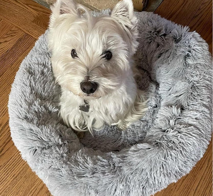 Mr. Peanut's 23" Orthoplush® Pet Bed - Gray Two Tone