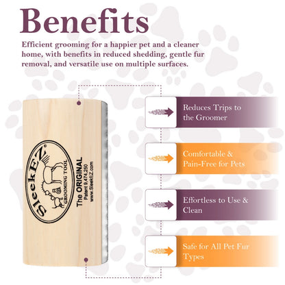 SleekEZ Premium Dog Grooming Brush - 5 inch