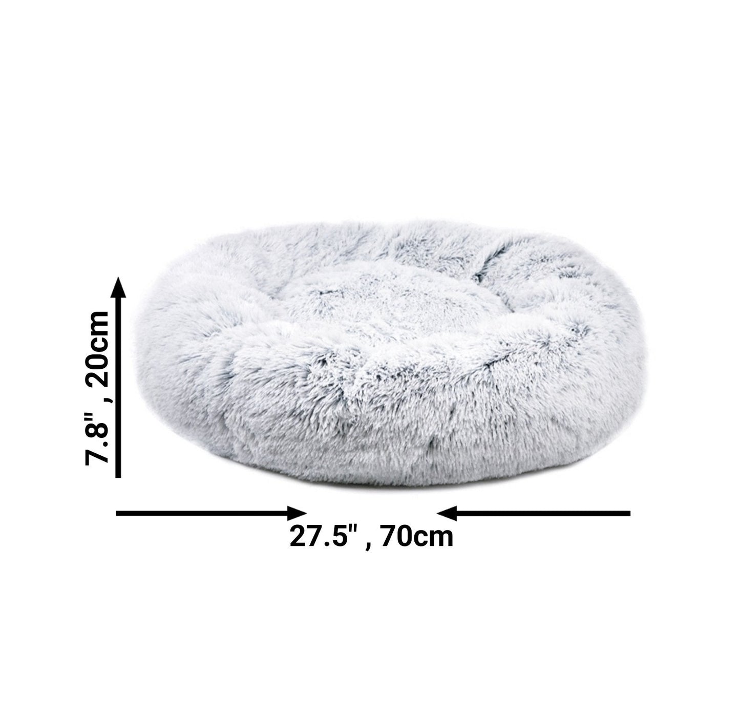 Mr. Peanut's 23" Orthoplush® Pet Bed - Gray Two Tone